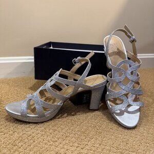 Naturalizer Silver Glitter Formal Heels